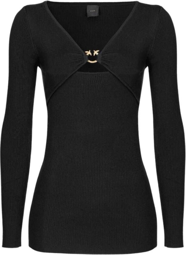 pinko Zwarte Sweaters voor Vrouwen Zwart Dames