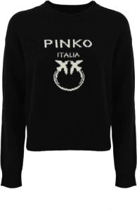 Pinko Zwarte wollen trui voor dames Zwart Dames