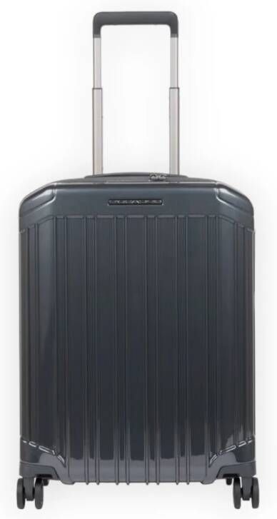 Piquadro Harde Trolley met TSA-slot Black