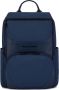 Piquadro Blauwe Leren en Stoffen Rugzak Blue Unisex - Thumbnail 1