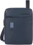 Piquadro Elegante blauwe leren schoudertas met contrasterende accenten Blue Heren - Thumbnail 1