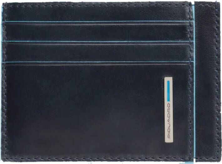 Piquadro Blauwe kaarthouder portemonnee Unisex Blue Unisex