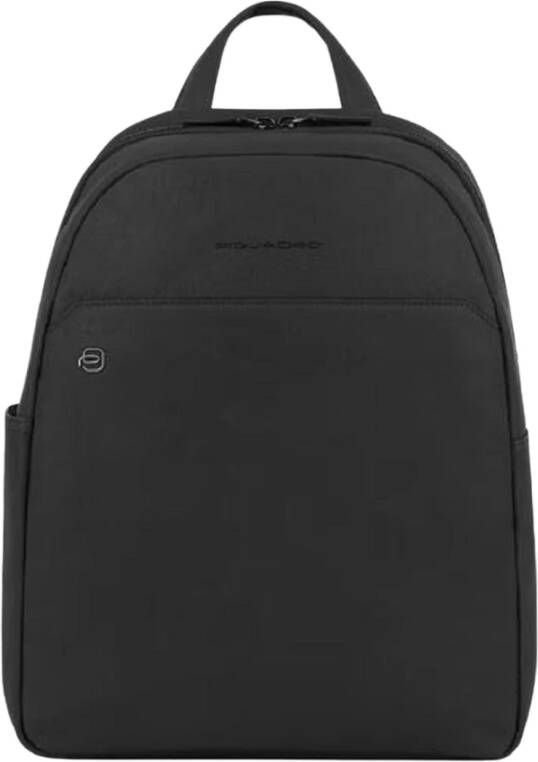 Piquadro Kleine Computerrugzak met iPad Compartiment Black Heren