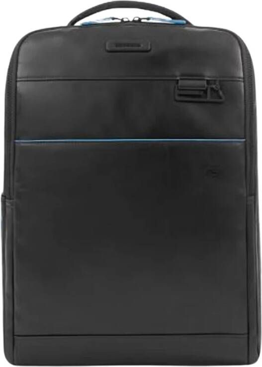 Piquadro Zwarte Laptop en iPad Rugzak met Anti-Diefstal Functies Black Heren