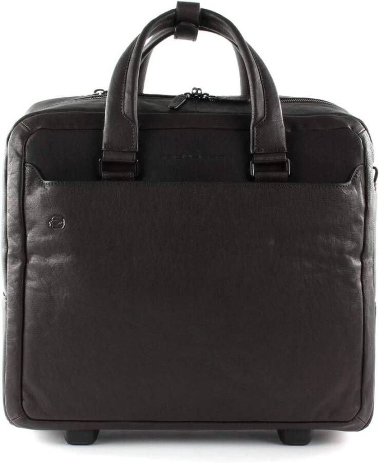 Piquadro 2-Wiel Trolley Cart voor Unisex Brown Unisex