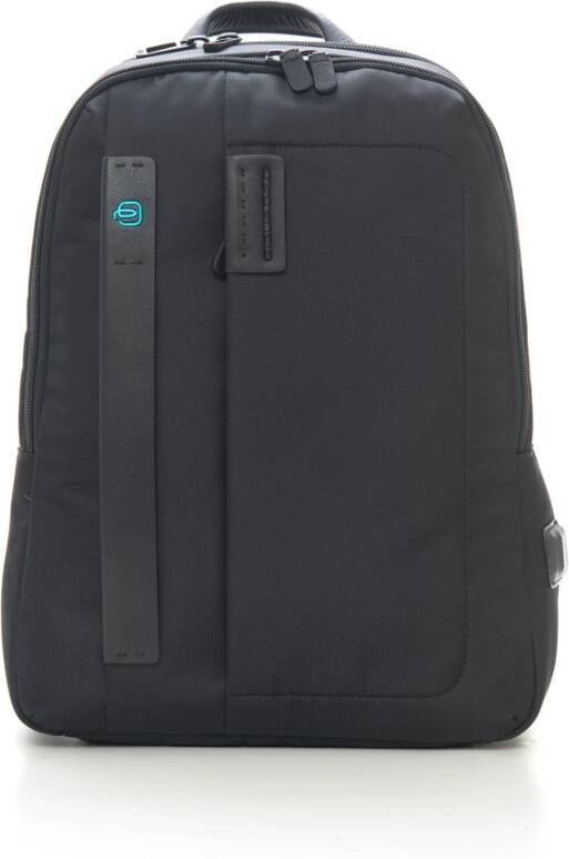 Piquadro Canvas rucksack Zwart Heren