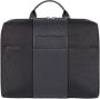 Piquadro Zwarte leren en stoffen tas Black Heren - Thumbnail 1