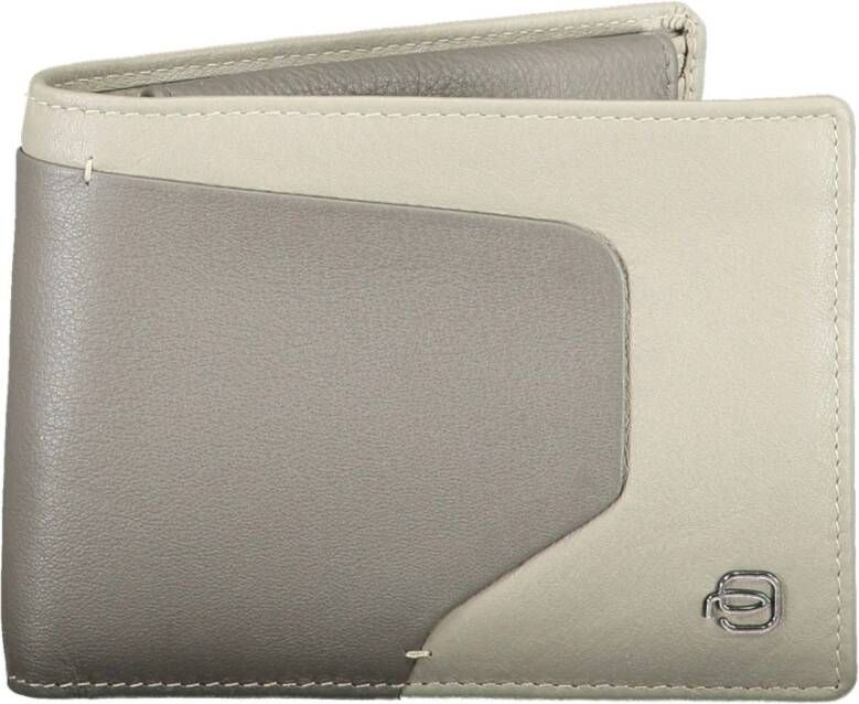 Piquadro Rfid Leren Portemonnee Contrasterende Details Multicolor Heren
