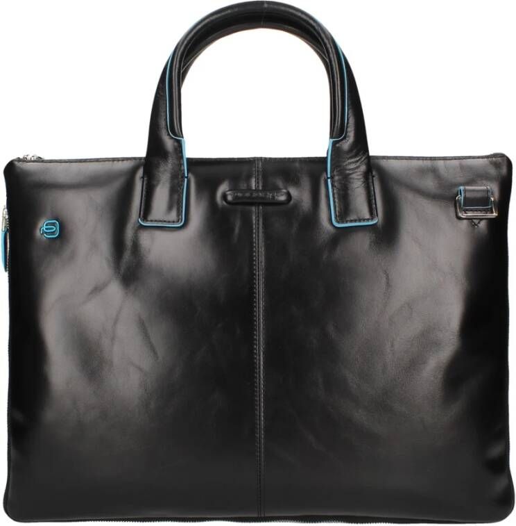 Piquadro Zwarte leren tas voor iPad Pro Black Heren