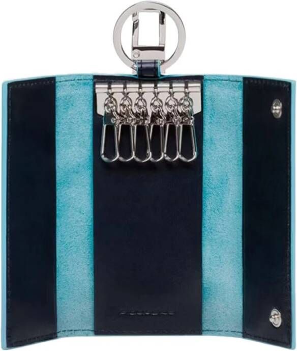 Piquadro Blauwe sleutelhanger met karabijnhaak Blue Unisex