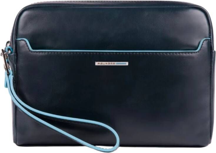 Piquadro Clutch Tas Blue Heren