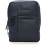 Piquadro Leather shoulder bag Blauw Heren - Thumbnail 1