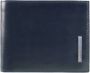 Piquadro Blauwe leren portemonnee en kaarthouder Blue Unisex - Thumbnail 1