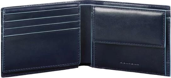 Piquadro Leren Herenportemonnee met Sluiting Blauw Heren - Foto 3