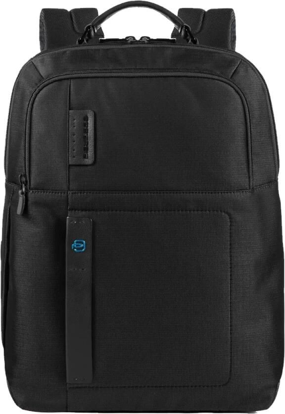 Piquadro Zwarte Laptop en iPad Rugzak Black Unisex