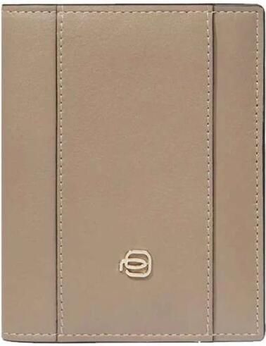 Piquadro Stijlvolle Leren Portemonnee Beige Dames