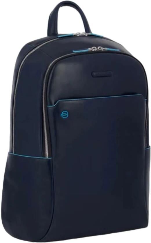 Piquadro Blauwe Leren en Stoffen Zachte Tas Blue Heren - Foto 2