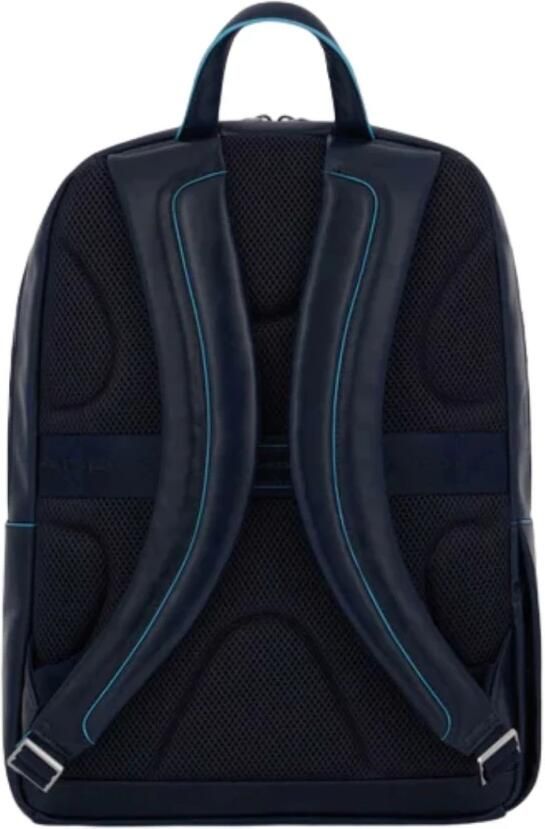 Piquadro Blauwe Leren en Stoffen Zachte Tas Blue Heren