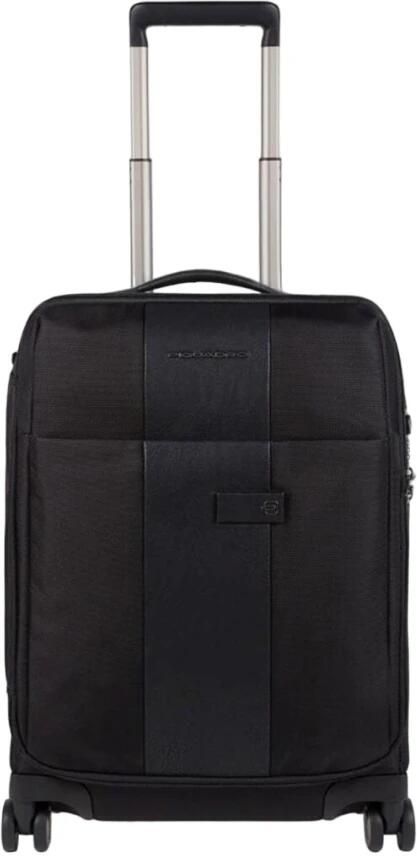 Piquadro Zwarte bagage Gerecycled nylon Black Unisex