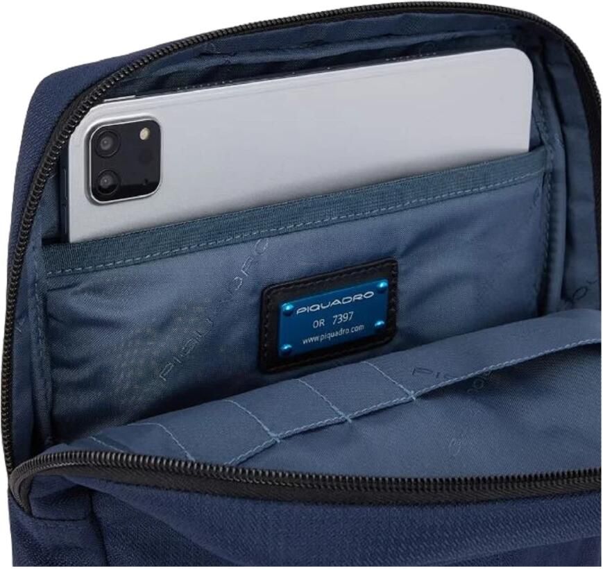 Piquadro Zwarte iPad-tas met RFID-bescherming Black Heren