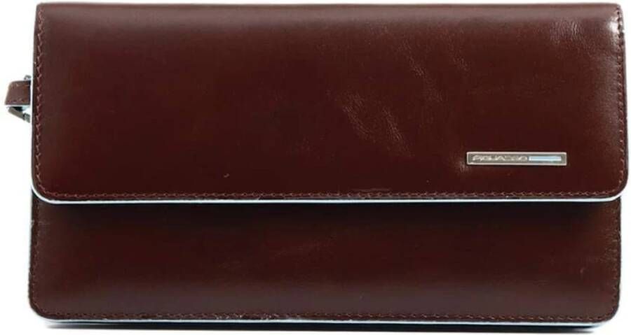 Piquadro Leren smartphone portemonnee met polsband Brown Dames
