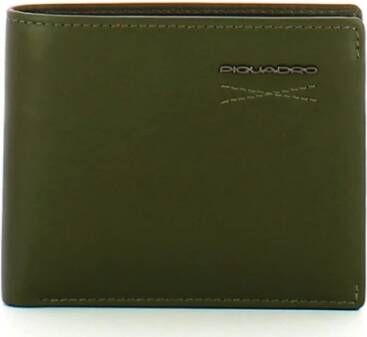 Piquadro Portafoglio uomo rfid sottile con portamonete con zip obidos Groen Heren
