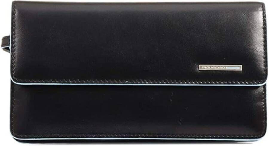 Piquadro Leren smartphone portemonnee met polsband Black Dames