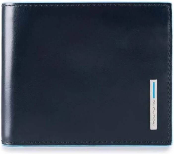 Piquadro Blauw Square Portemonnee met Rfid Bescherming Blue Heren