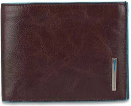 Piquadro Bruin leren portemonnee en kaarthouder Brown Heren