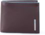 Piquadro Donkerbruine Leren Portemonnee met 2 Compartimenten Brown Heren - Thumbnail 3