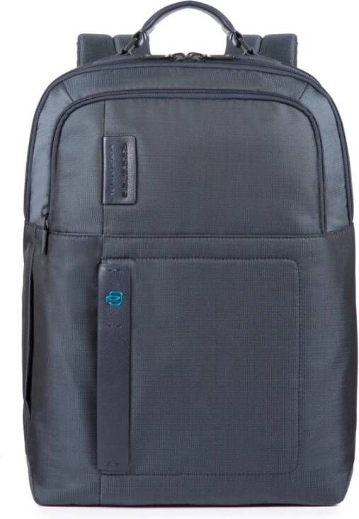 Piquadro Blauwe Laptop en iPad Rugzak Blue Unisex
