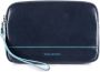 Piquadro Blauwe Leren Schoudertas Blue Heren - Thumbnail 1