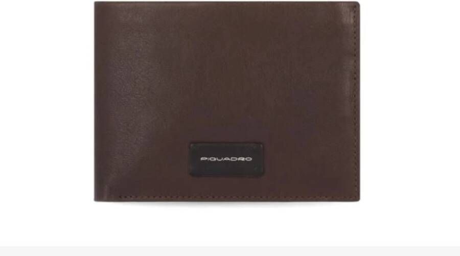 Piquadro Donkerbruine Portemonnee met RFID-bescherming Brown Heren