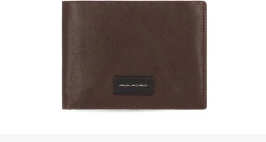 Piquadro Rfid Portemonnee Donkerbruin Horizontaal Brown Heren