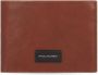 Piquadro Rfid Leren Portemonnee met Muntvak Brown Heren - Thumbnail 1