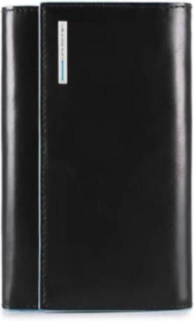 Piquadro Zwarte Leren Portemonnee Rfid Bescherming Black Dames