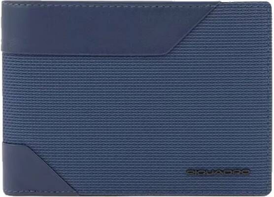 Piquadro Blauwe Portemonnee met Rfid Bescherming Blue Heren