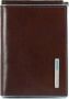 Piquadro Bruin leren portemonnee en kaarthouder Brown Unisex - Thumbnail 1