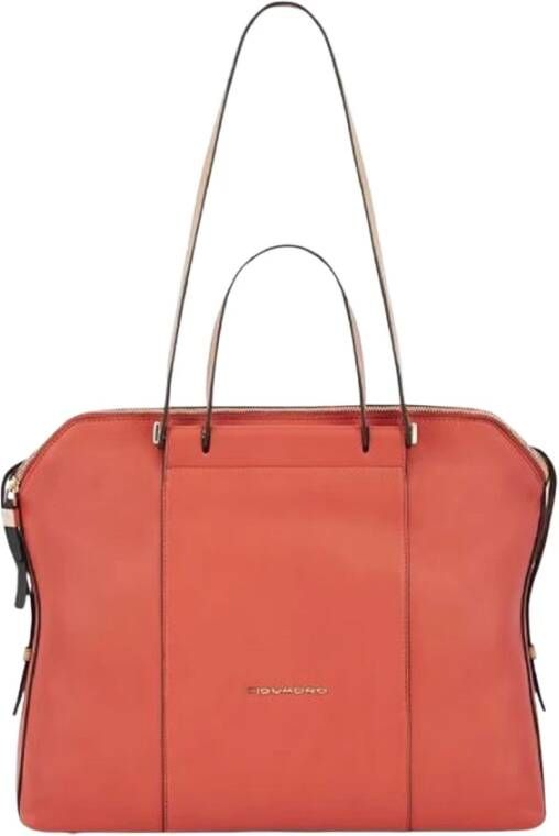 Piquadro Women Bags Handbag Leather Brown Ss23 Bruin Dames