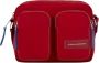 Piquadro Rode Stoffen Schoudertas Rfid Bescherming Red Dames - Thumbnail 1