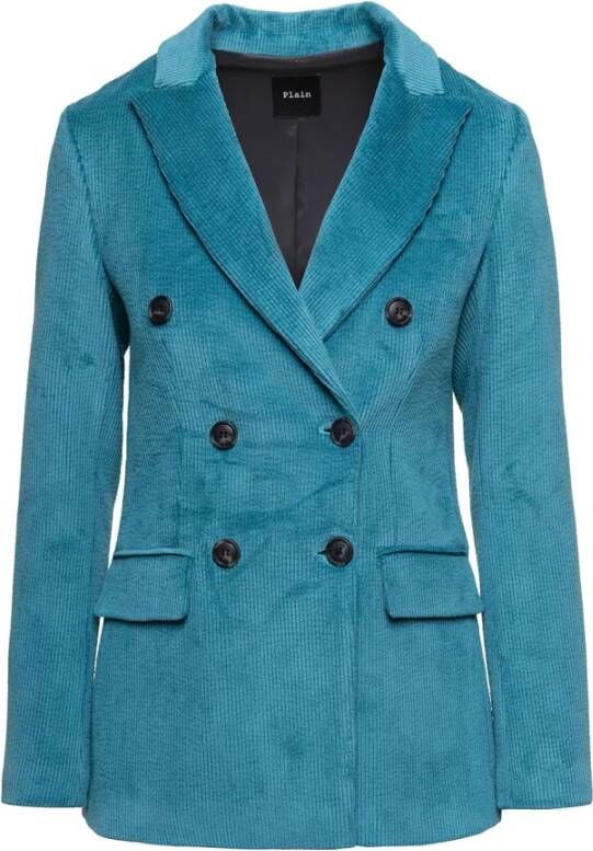 Plain Units Blazerjas Blauw Dames