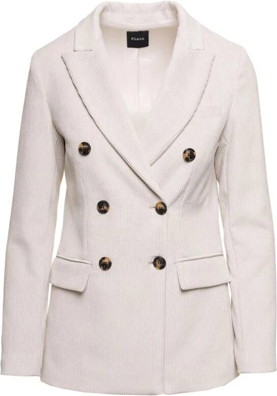 Plain Units Blazerjas White Dames