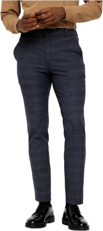 Plain Units Klassieke effen broek Blauw Heren