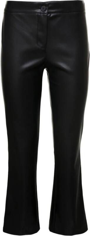 Plain Units Leather Trousers Zwart Dames