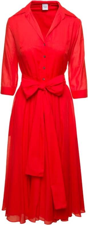 Plain Units Midi Dresses Oranje Dames
