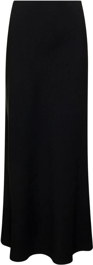 Plain Units Zwarte Midi Rok met Volanteffect Black Dames - Foto 3