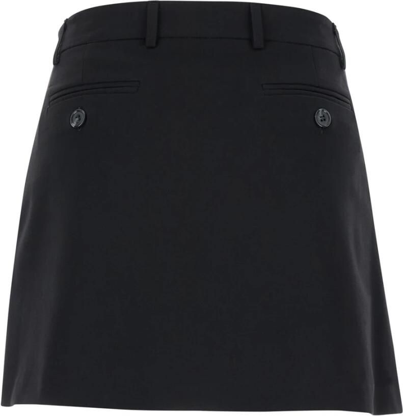 Plain Units Zwarte Minirok met Geplooide Stijl Black Dames - Foto 2