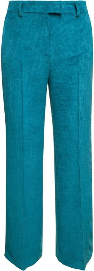Plain Units Straight Trousers Blauw Dames