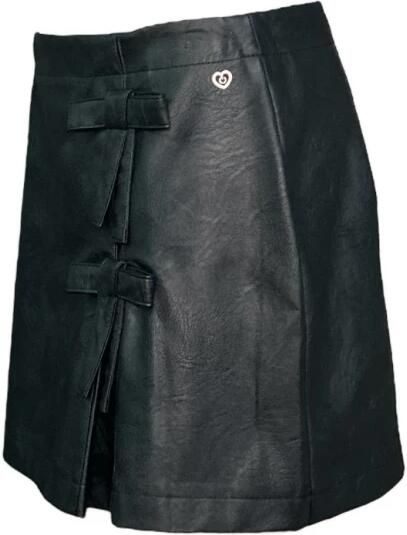 Please Korte rok met decoratieve strikken Black Dames - Foto 2