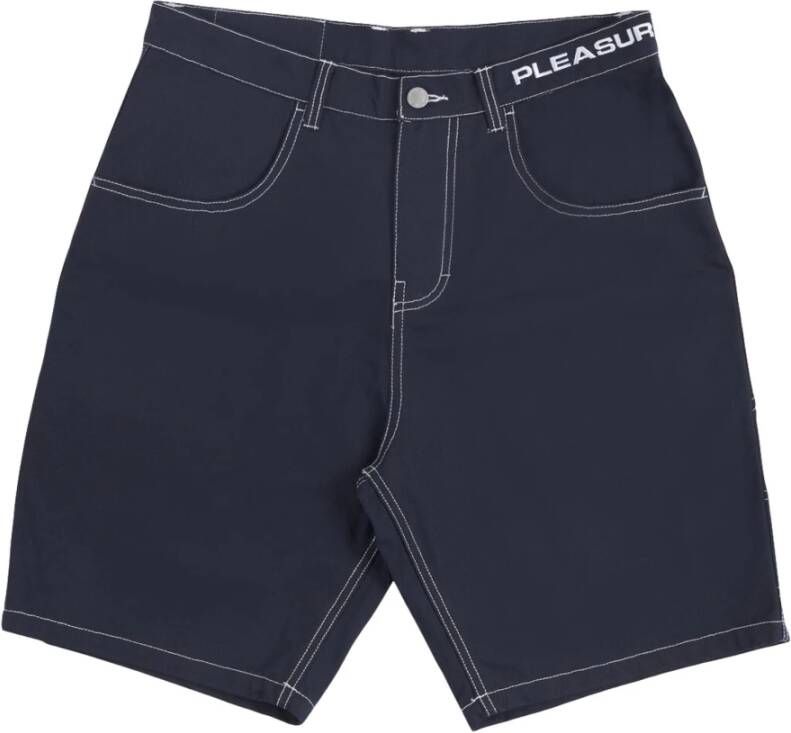 Pleasures Denim Shorts Blauw Heren